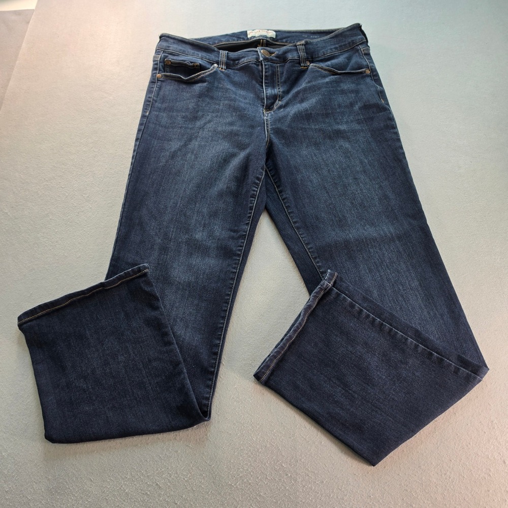 Molly & Isadora 16W Bootcut Jeans Indigo Blue Stretch Denim Curvy Classic